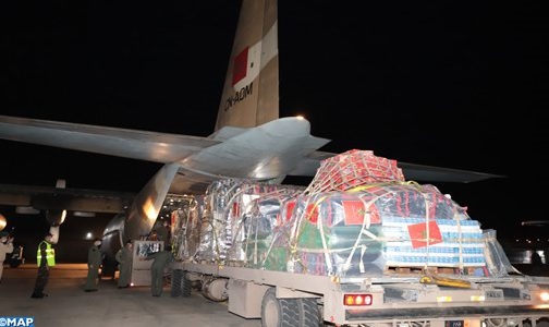 مغادرة ثاني طائرة عسكرية في اتجاه العاصمة الأردنية محملة بالمساعدات الإنسانية لفائدة الفلسطينيين