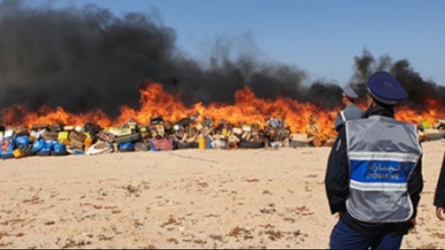 إتلاف أزيد من 16 طن من مخدر الشيرا بطانطان